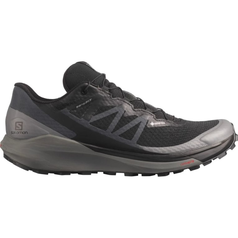 Tenis Para Trail Running Salomon Sense Ride 4 GTX Invisible Fit Hombre Negros | MX OTZS679